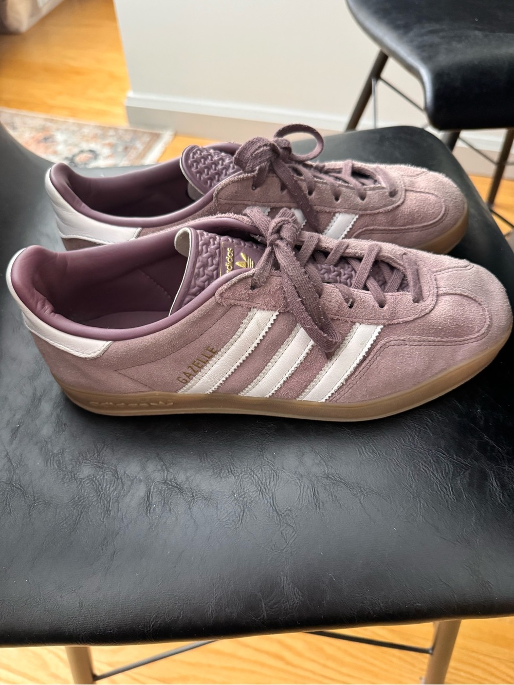 Adidas Women’s Suede Gazelle Sneakers in Purple/Mauve - Picture 2 of 6